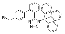 N-(三苯基甲基)-5-(4'-溴甲基聯(lián)苯-2-基)四氮唑（奧美沙坦中間體）